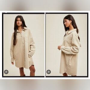 Zara Beige Button Down Shirt